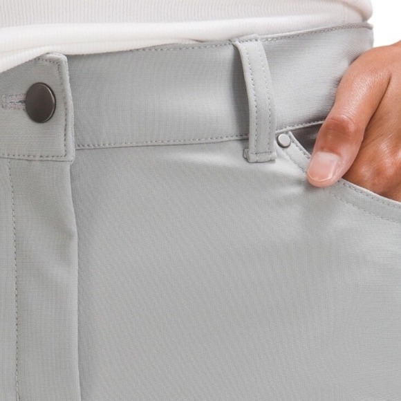 NWT LULULEMON City Sleek 5 Pocket Wide Leg Pant Full Length Silver Drop, Size 32 - Picture 2 of 13